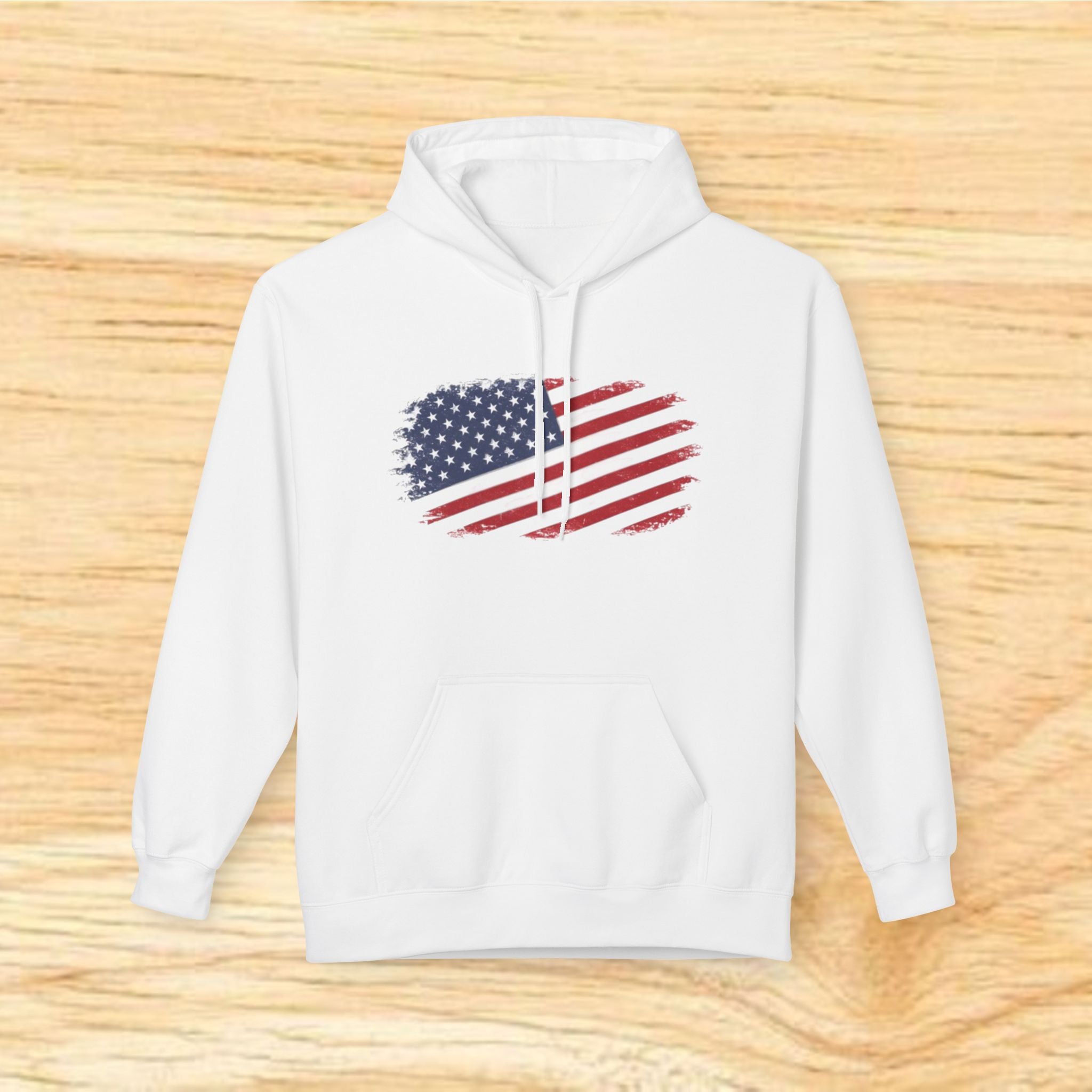 Distressed American Flag Hoodie | Patriotic Stars Stripes
