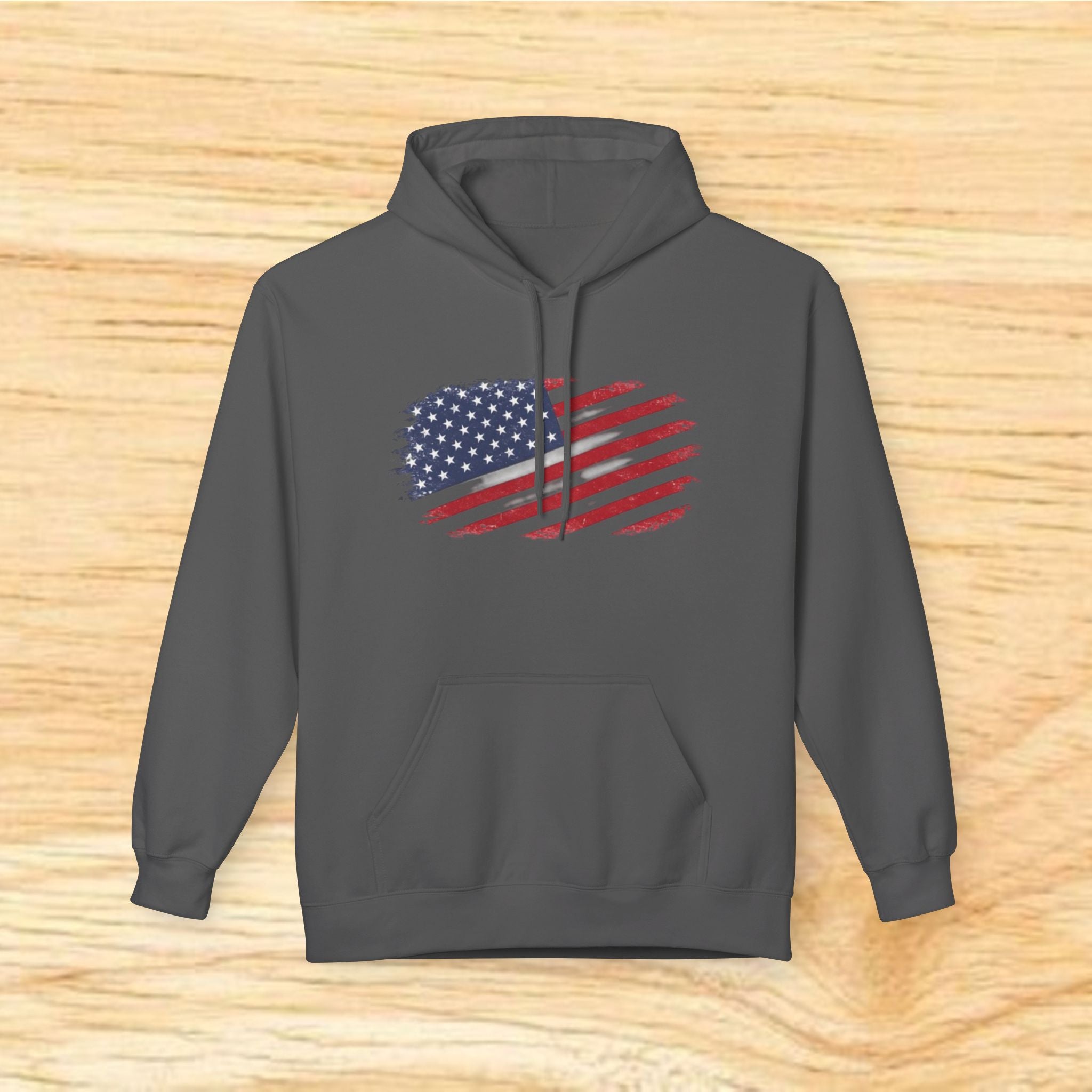 Distressed American Flag Hoodie | Patriotic Stars Stripes
