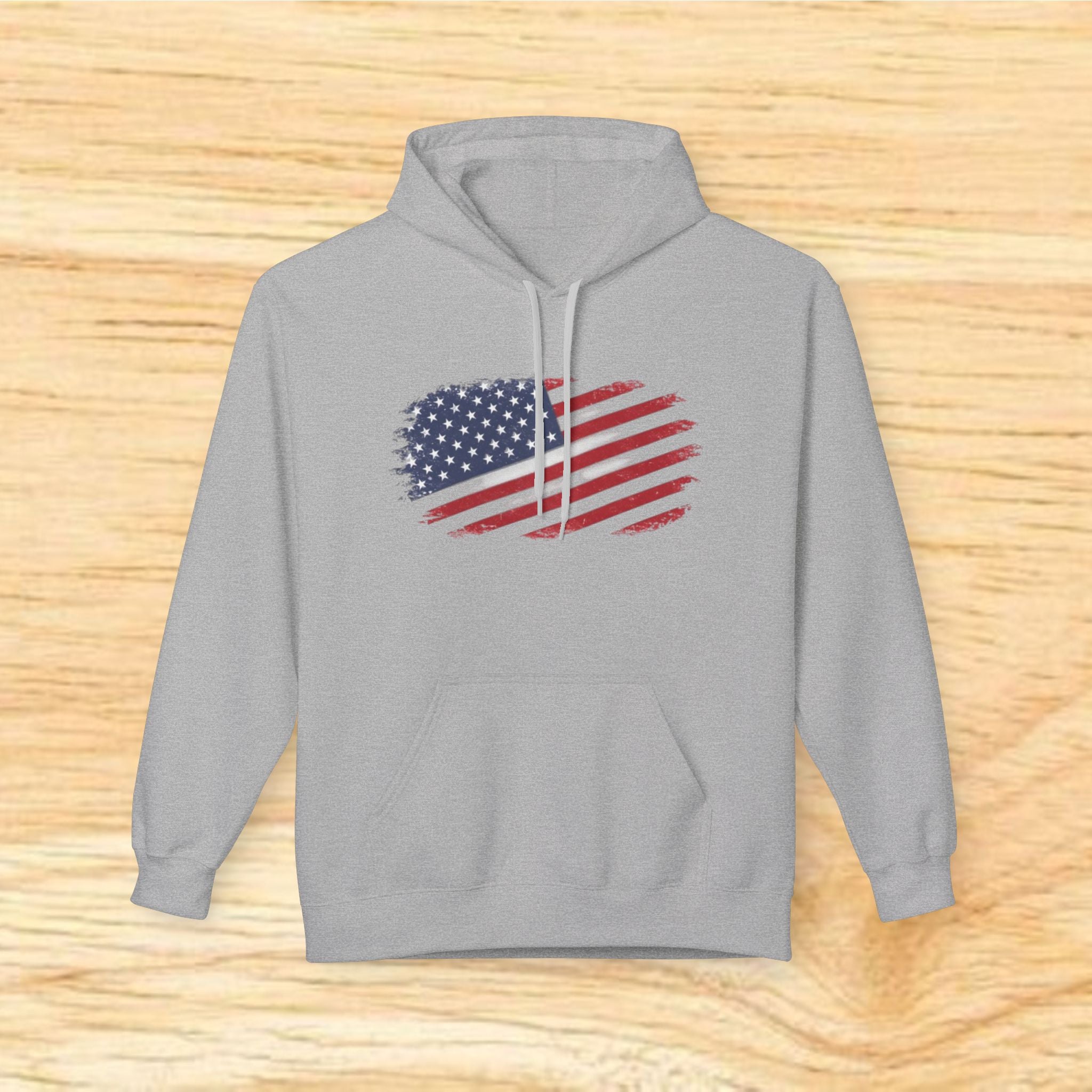 Distressed American Flag Hoodie | Patriotic Stars Stripes