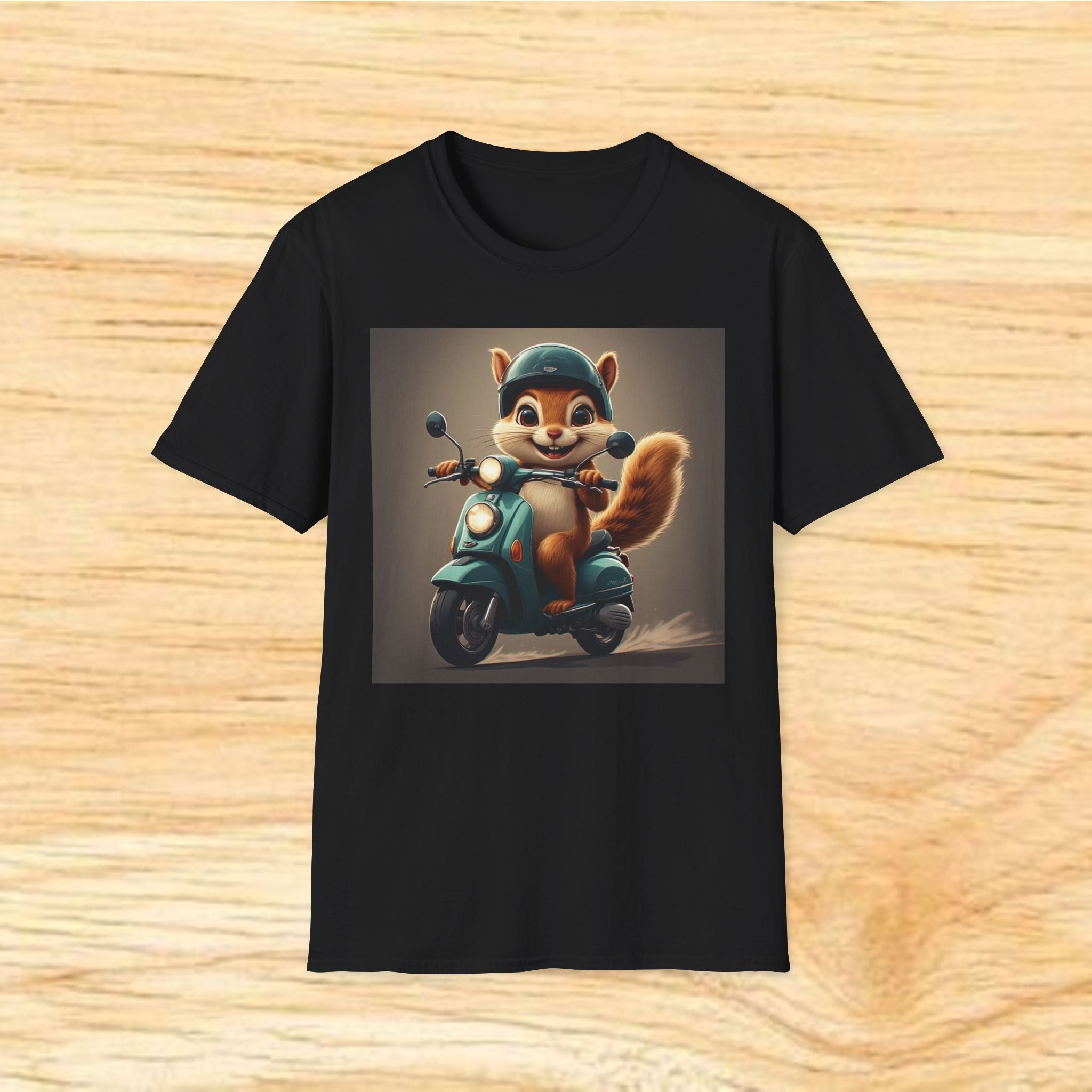 Cute Chipmunk on Scooter T-Shirt
