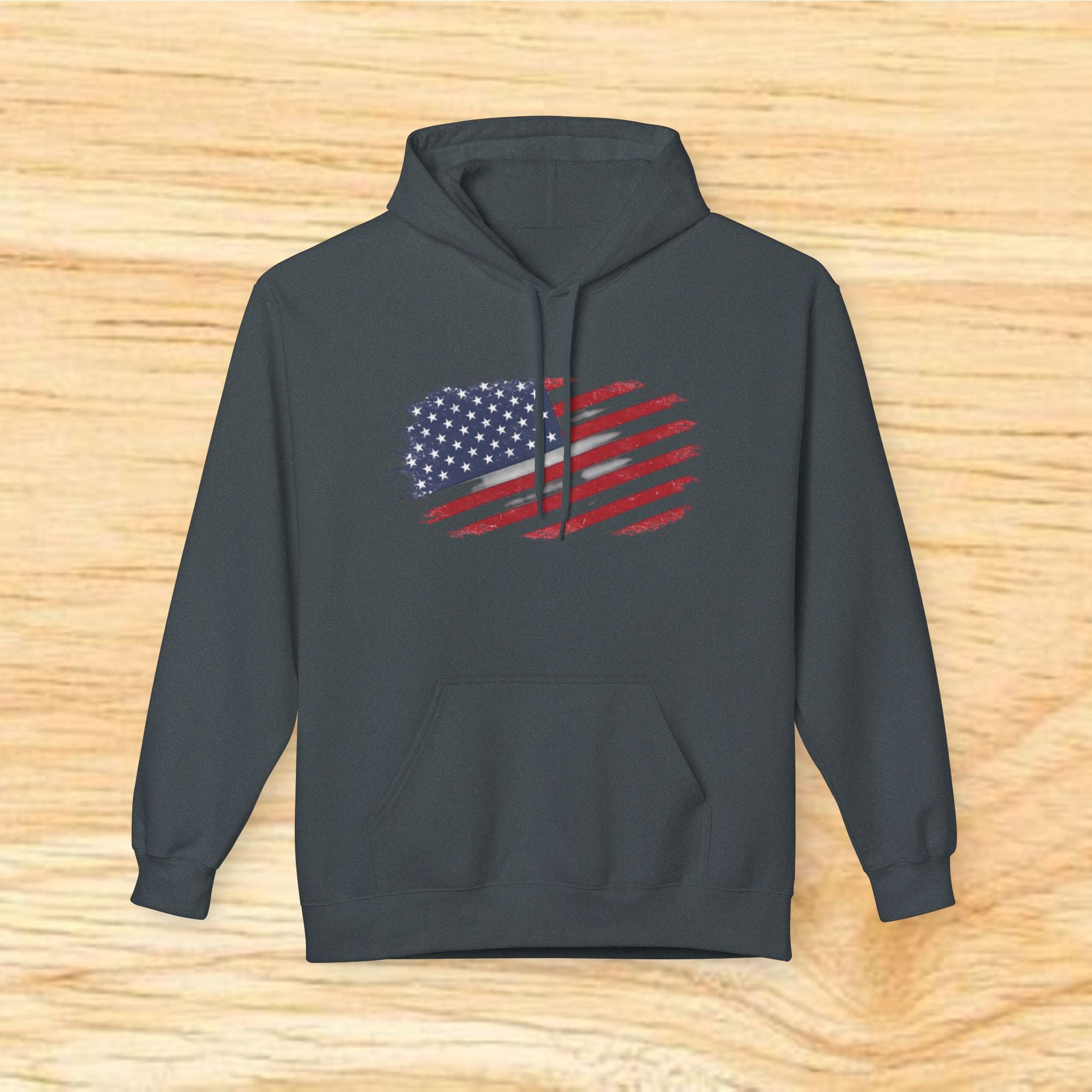Distressed American Flag Hoodie | Patriotic Stars Stripes