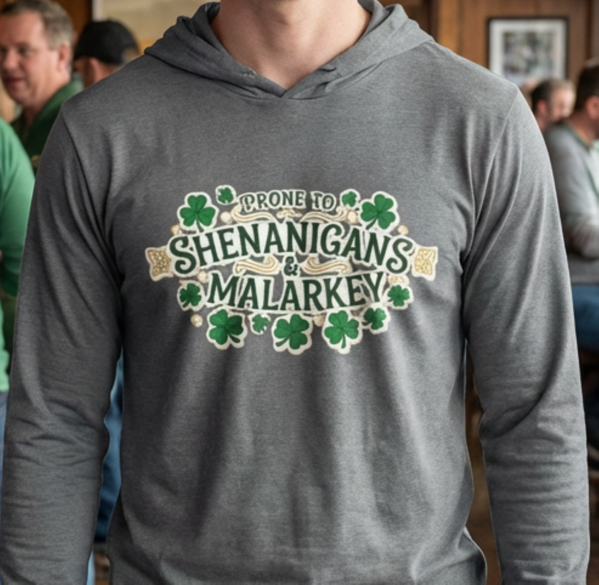 Prone To Shenanigans & Malarkey Hooded Tee | St. Patrick's Day