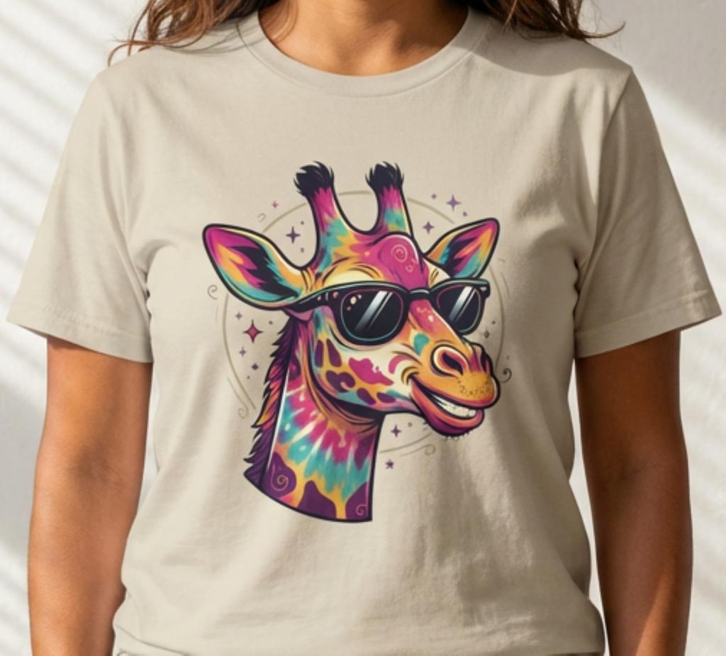 Colorful Cool Giraffe T-Shirt