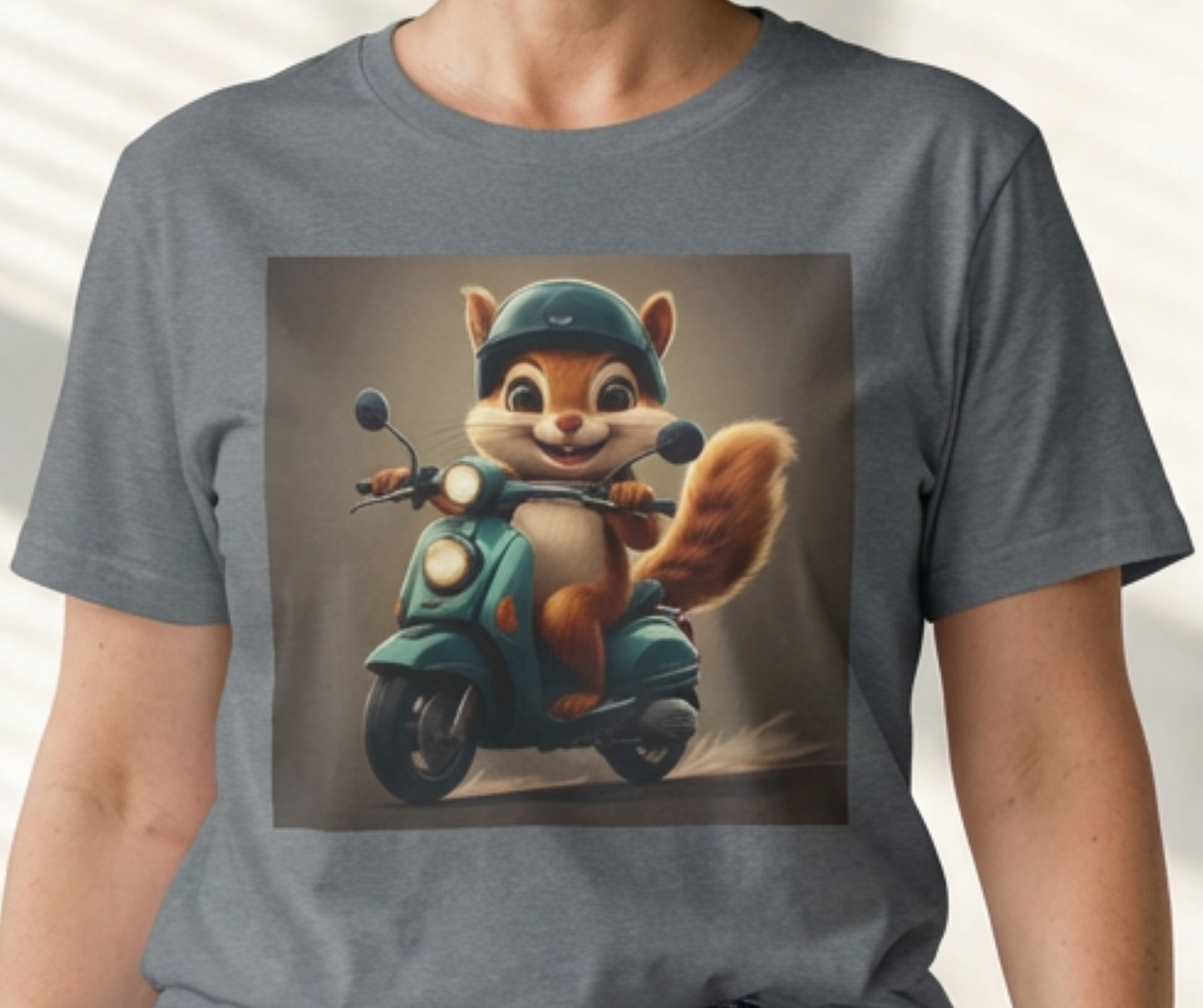 Cute Chipmunk on Scooter T-Shirt