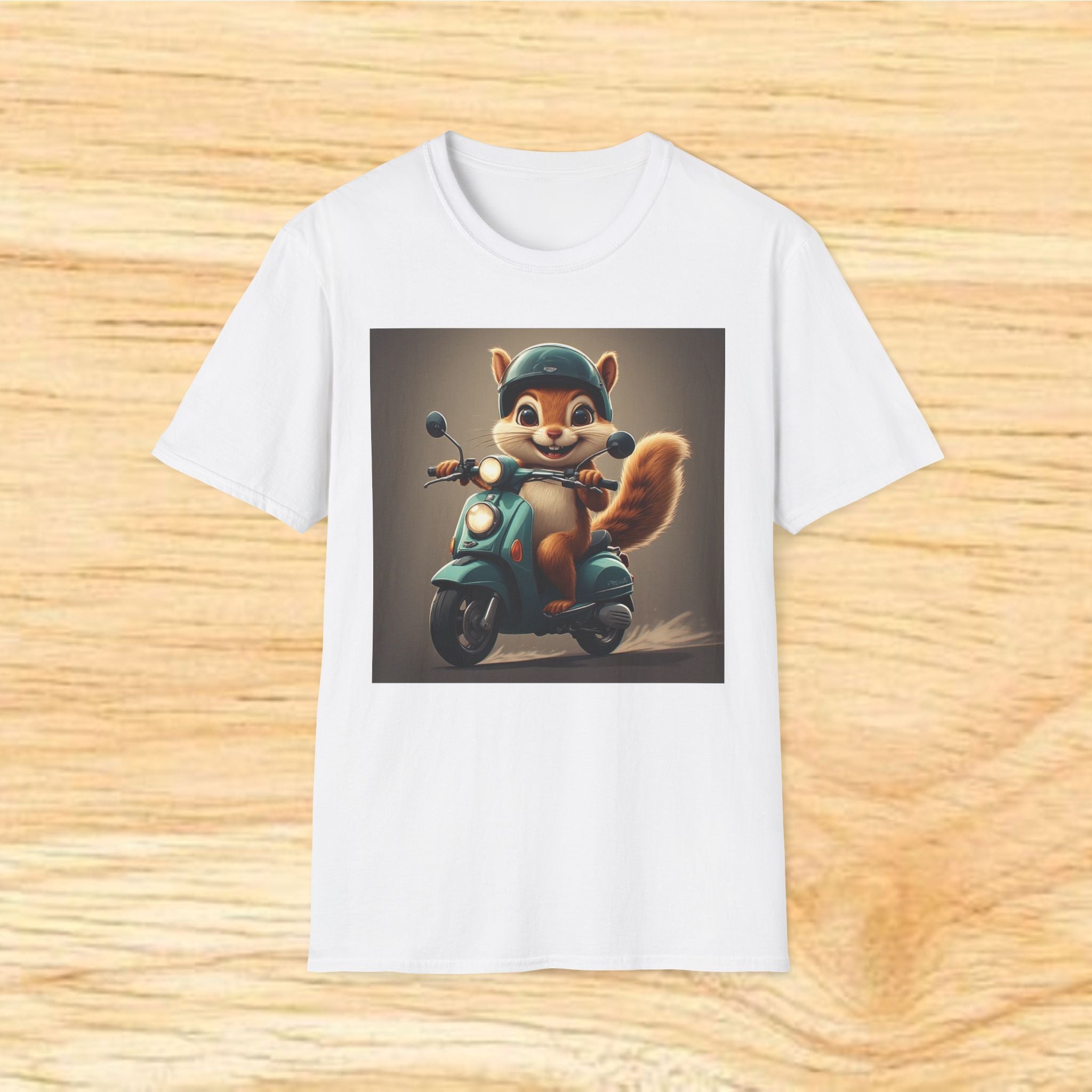 Cute Chipmunk on Scooter T-Shirt