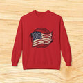 Waving American Flag Crewneck Sweatshirt