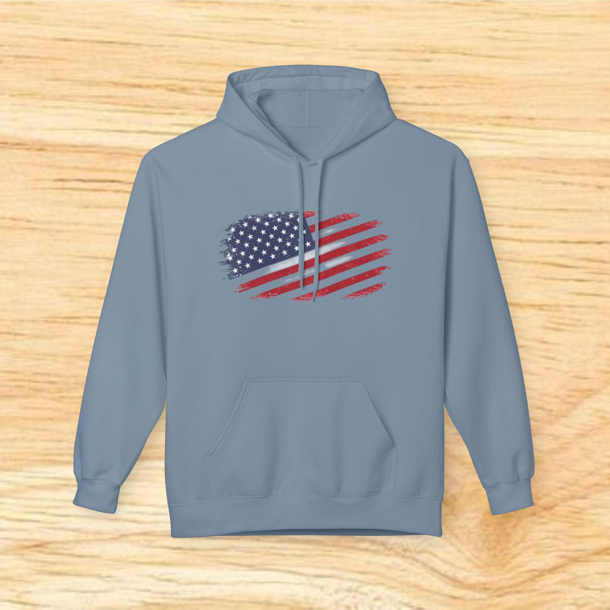 Distressed American Flag Hoodie | Patriotic Stars Stripes