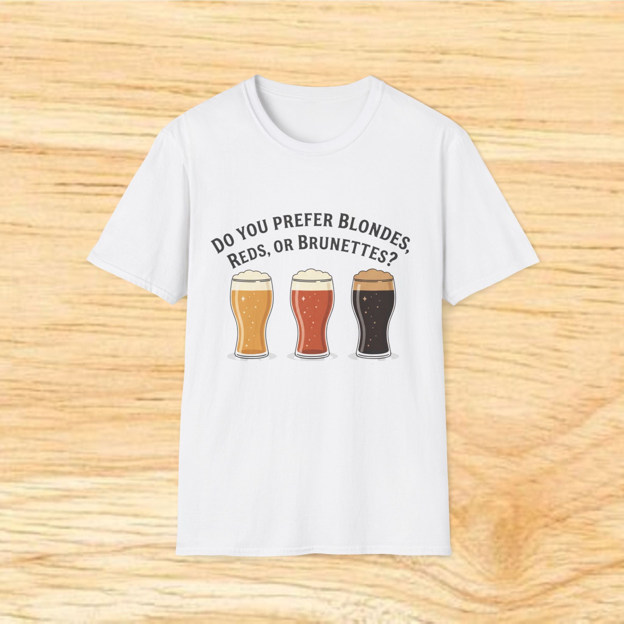 Blondes Reds or Brunettes beer glasses T-Shirt